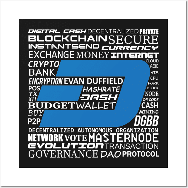 Dash Digital Cash Crypto Wall Art by dash